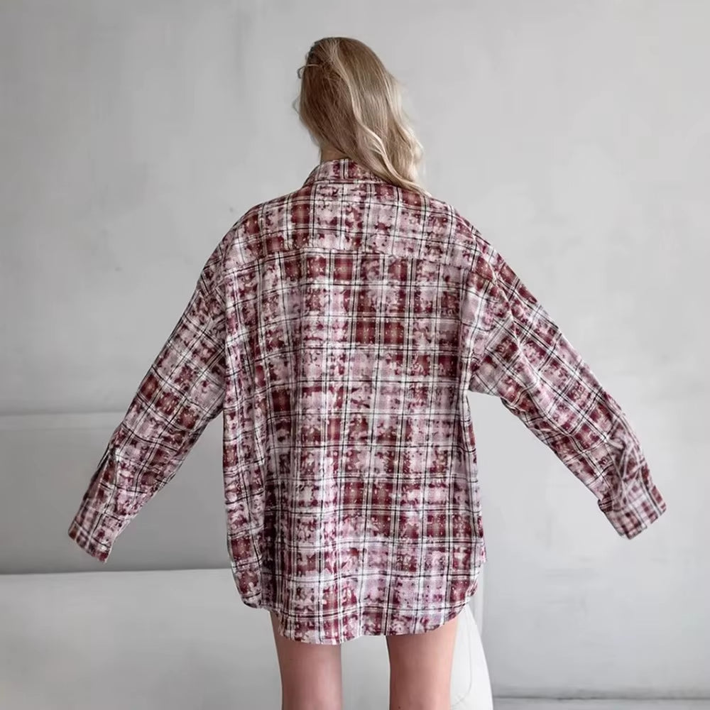 חולצת משבצות במראה רטרו